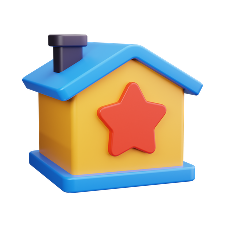 Maison de révision  3D Icon