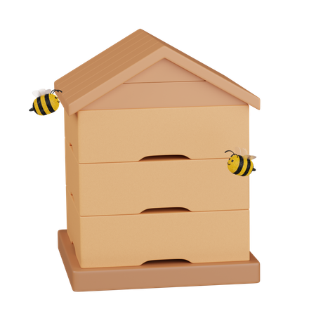 Maison d'abeille  3D Icon