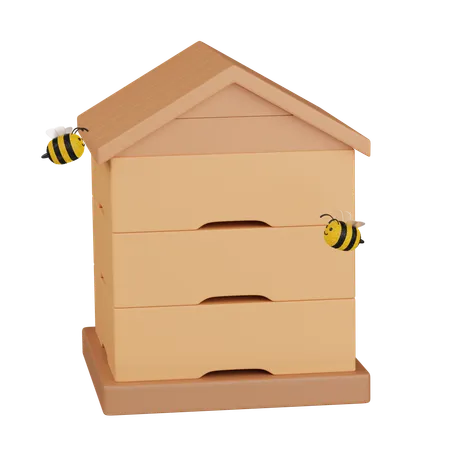 Maison d'abeille  3D Icon