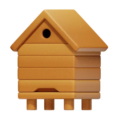 Maison d'abeille  3D Icon