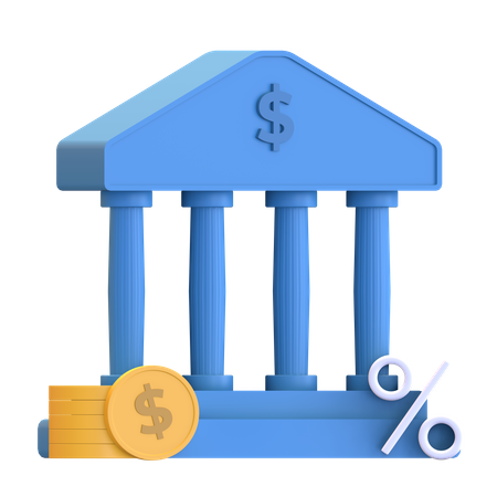 Banque fiscale  3D Illustration