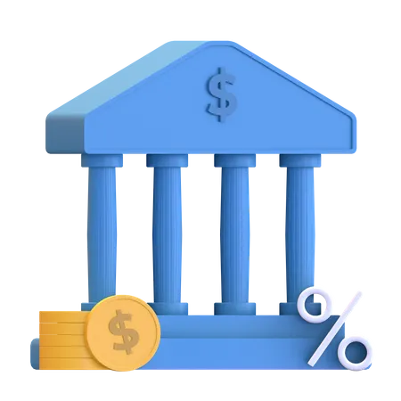 Banque fiscale  3D Illustration