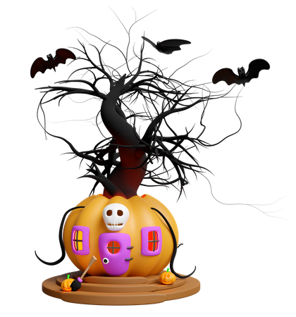 Maison d'Halloween  3D Icon