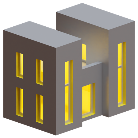 Maison double  3D Icon