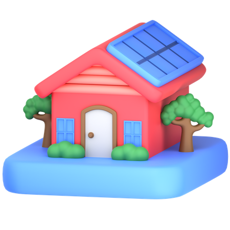 Maison écologique  3D Icon