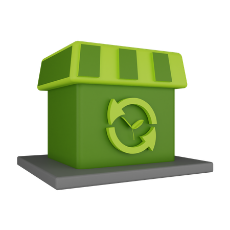 Maison écologique  3D Icon