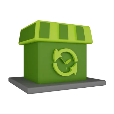 Maison écologique  3D Icon