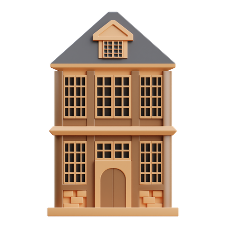 Maison en bois  3D Icon