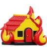 maison en flammes