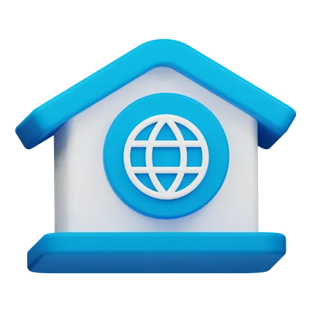 Maison mondiale  3D Icon