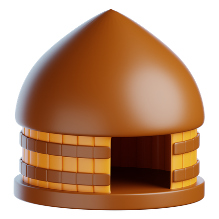 Maison Honai Papouasie  3D Icon