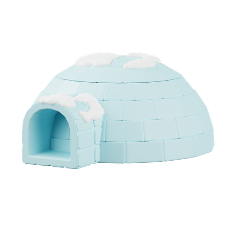 Maison igloo de neige  3D Icon