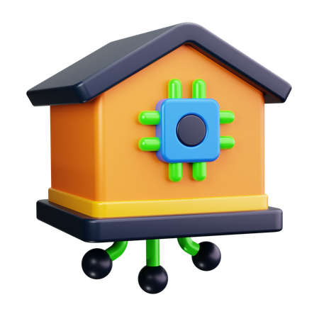 Maison intelligente  3D Icon