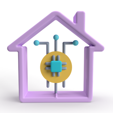 Maison intelligente  3D Icon