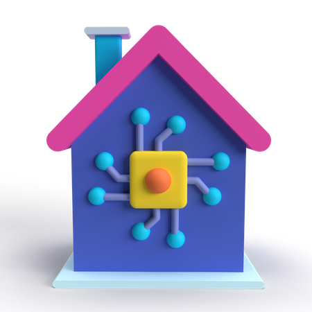 Maison intelligente  3D Icon