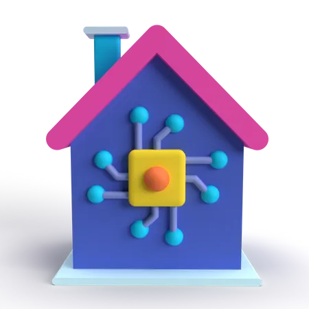 Maison intelligente  3D Icon