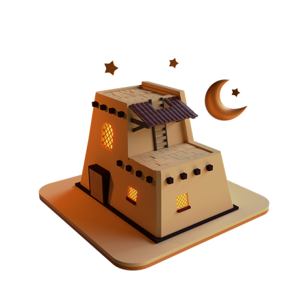 Maison islamique  3D Icon