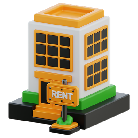 Location de maison  3D Icon