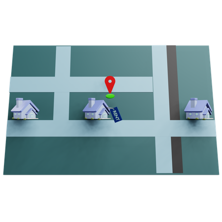 Emplacement de location de maison  3D Icon