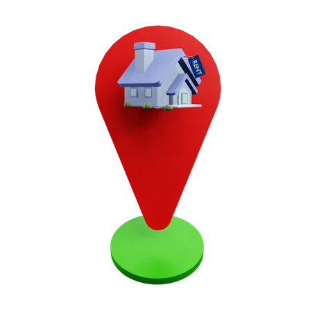 Emplacement de location de maison  3D Icon