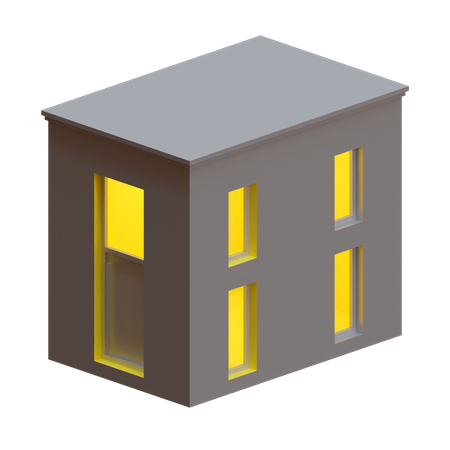 Maison loft  3D Icon