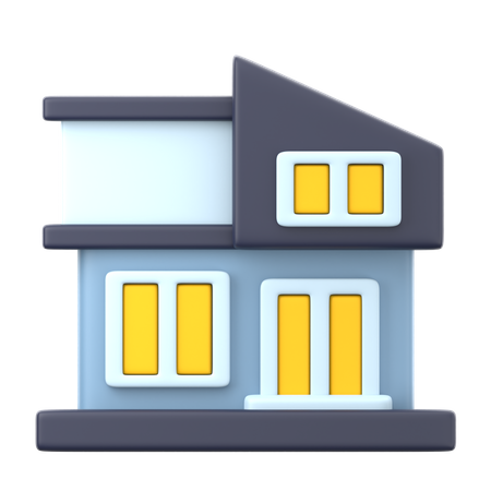 Maison moderne  3D Icon