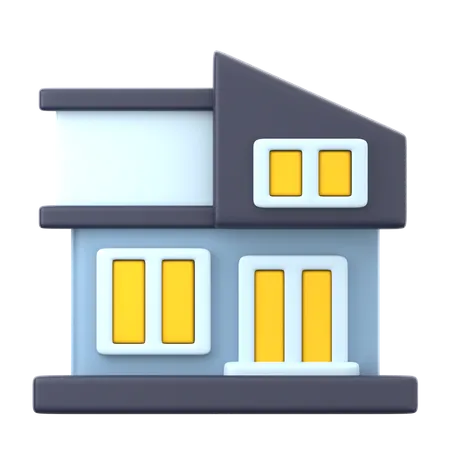 Maison moderne  3D Icon