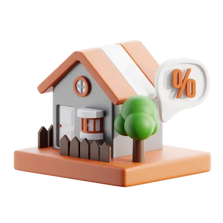 Remise sur la maison  3D Icon