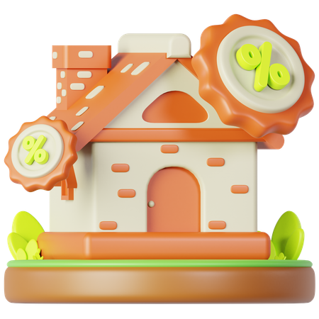 Remise sur la maison  3D Icon