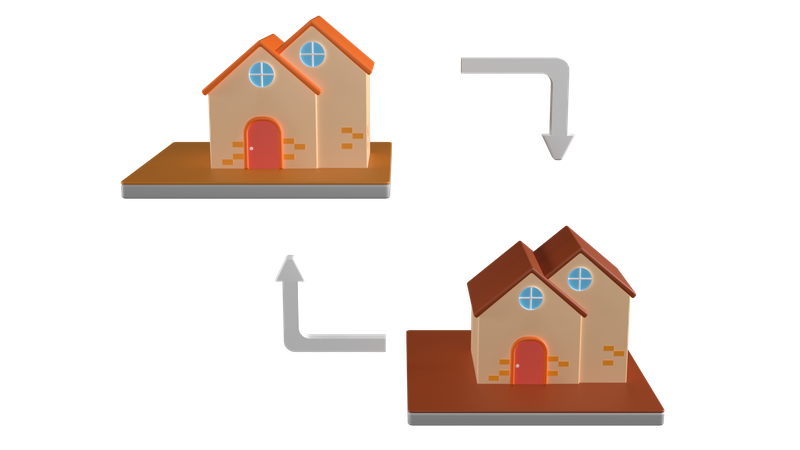 Maison remplacer  3D Icon