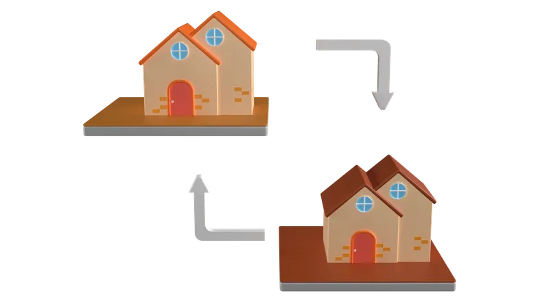 Maison remplacer  3D Icon