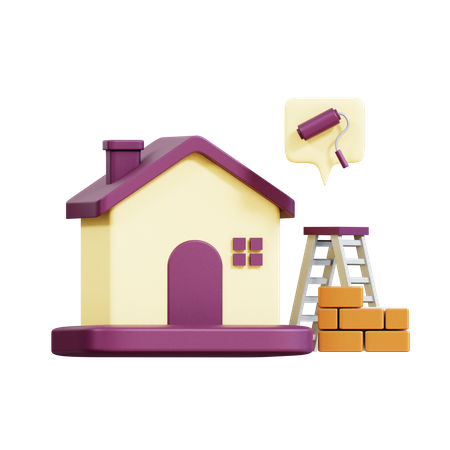 Rénovation de maison  3D Icon