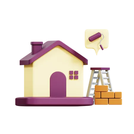 Rénovation de maison  3D Icon