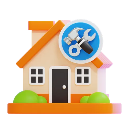 Rénovations de maison  3D Icon