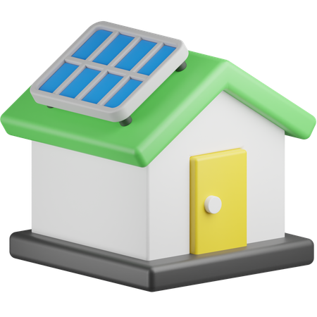 Maison solaire  3D Icon