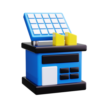 Maison solaire  3D Icon