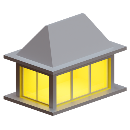 Maison traditionnelle  3D Icon
