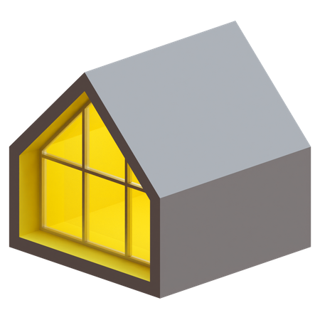 Maison triangulaire  3D Icon