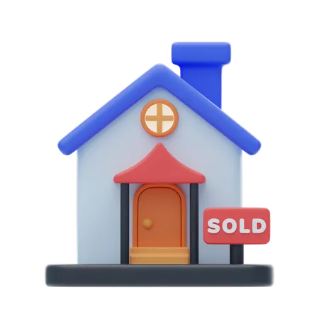 Maison vendue  3D Icon