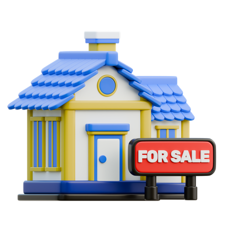 Vente de maison  3D Icon