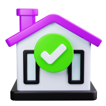 Maison vérifiée  3D Icon