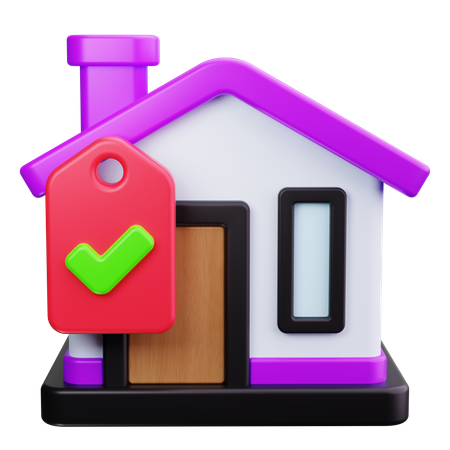 Maison vérifiée  3D Icon