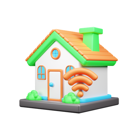 Wi-Fi à la maison  3D Icon