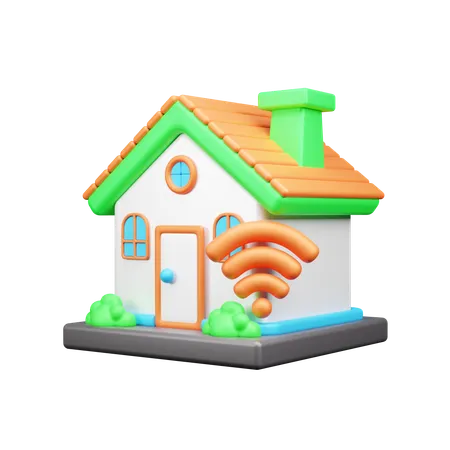 Wi-Fi à la maison  3D Icon