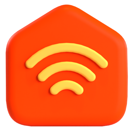 Wi-Fi à la maison  3D Icon