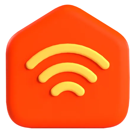 Wi-Fi à la maison  3D Icon