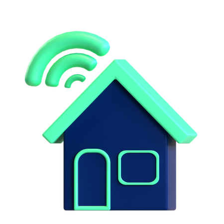 Wi-Fi à la maison  3D Icon