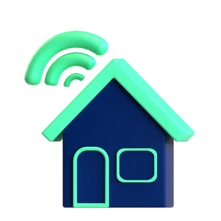 Wi-Fi à la maison  3D Icon