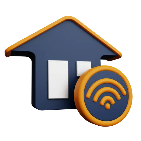 Wi-Fi à la maison  3D Icon