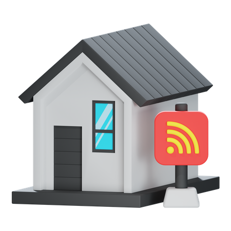 Wi-Fi à la maison  3D Icon